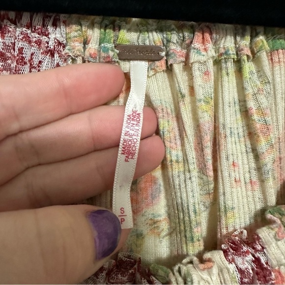 Free People Because I Love You Floral Tunic Top - Picture 8 of 9